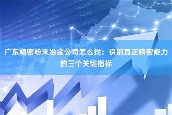 广东精密粉末冶金公司怎么找：识别真正精密能力的三个关键指标